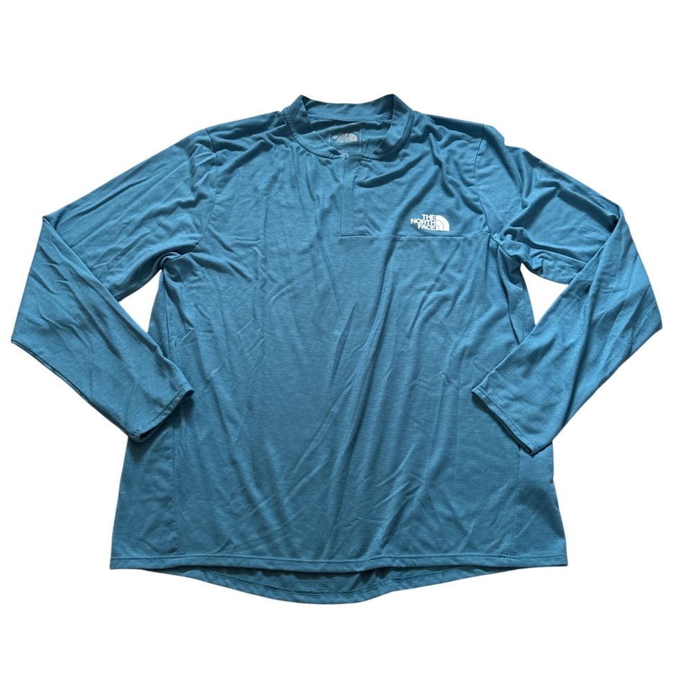 The North Face Pullover Mens‎ Blue 1/4 Zip Long Sleeve Activewear SIZE L